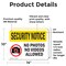 Signmission No Photos Or Video Allowed OSHA Security Notice Sign, Vinyl Decal, 14in W x 10in L, 2PK OS-2PACK-SN-D-1014-L-11617 - alternate 2